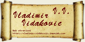 Vladimir Vidaković vizit kartica